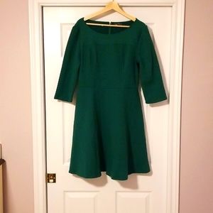 Emerald Green Cable Knit Patterned Dress
